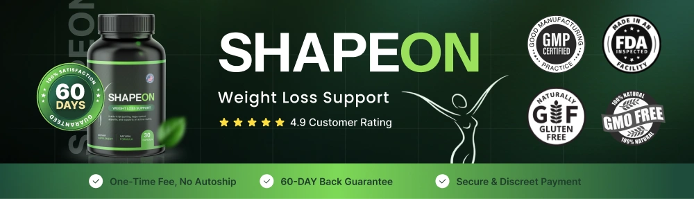 ShapeOn 73% OFF discount banner weight loss supplement